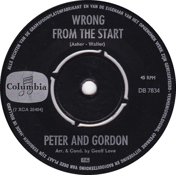 Peter & Gordon : Woman (7", Single)