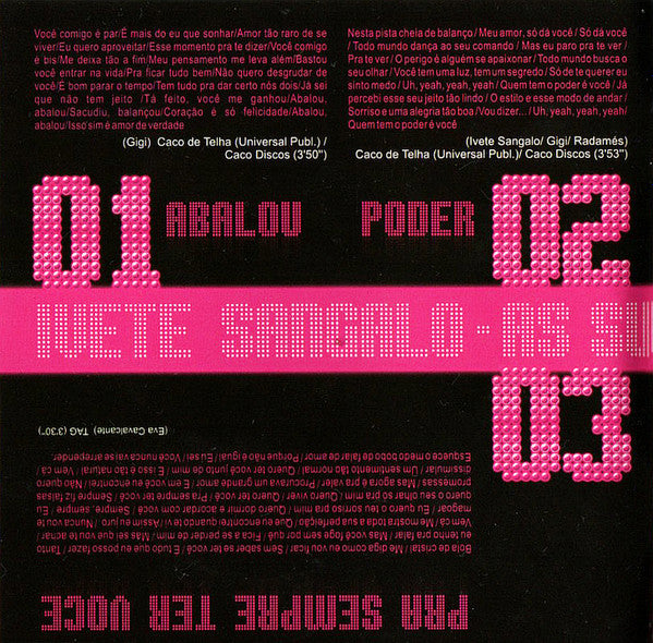 Ivete Sangalo : As Super Novas - Vol. 01 (CD, Album, S/Edition, AA)