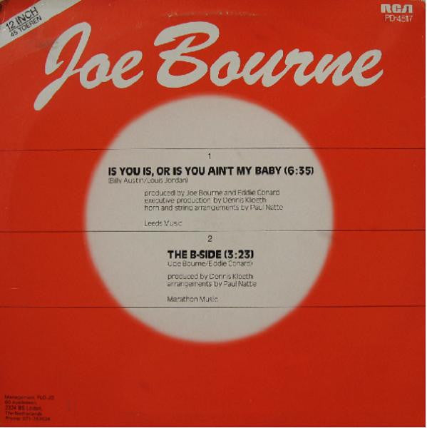 Joe Bourne : Is You Is, Or Is You Ain't My Baby (12")