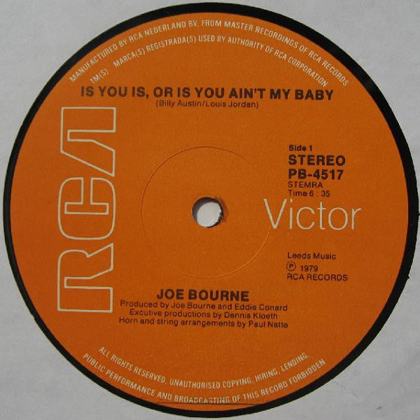 Joe Bourne : Is You Is, Or Is You Ain't My Baby (12")