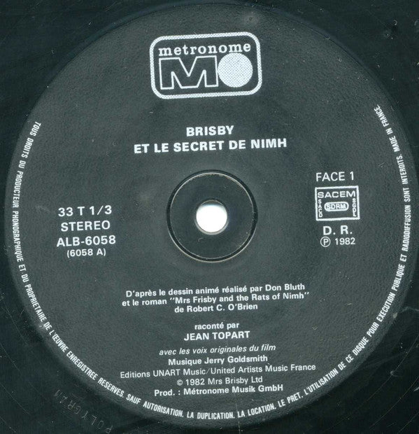 Various : Brisby Et Le Secret De Nimh (LP, aud)