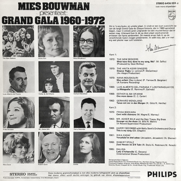 Various : Mies Bouwman Presenteert: Grand Gala 1960~1972 (LP, Album, Comp)