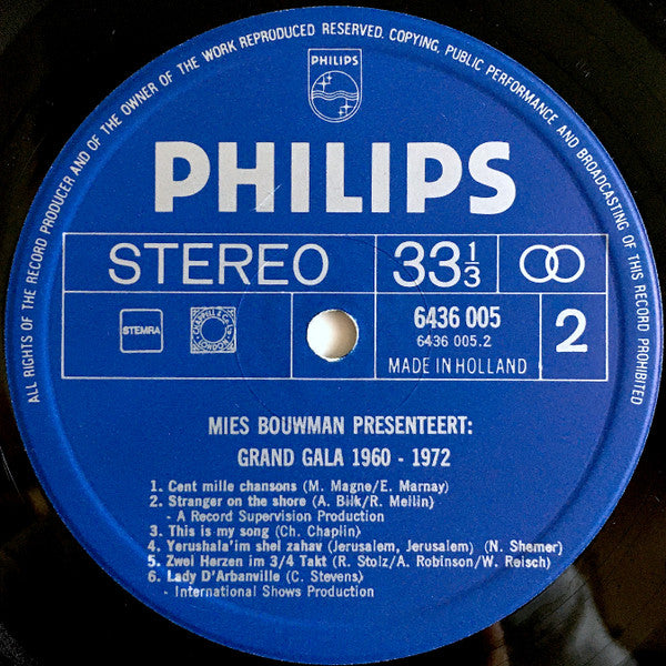 Various : Mies Bouwman Presenteert: Grand Gala 1960~1972 (LP, Album, Comp)