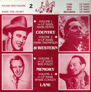 Hank Thompson : Country & Western Memory Lane Volume 2 (LP, Comp)