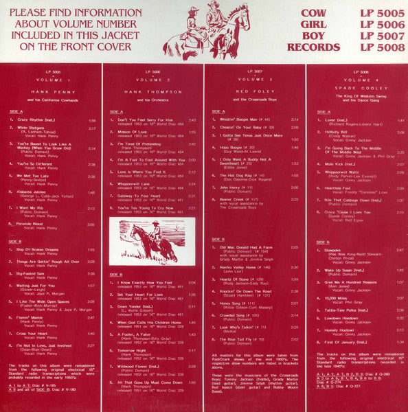 Hank Thompson : Country & Western Memory Lane Volume 2 (LP, Comp)