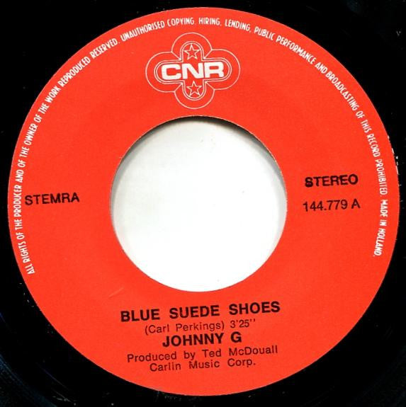 Johnny G : Blue Suede Shoes (7", Single)