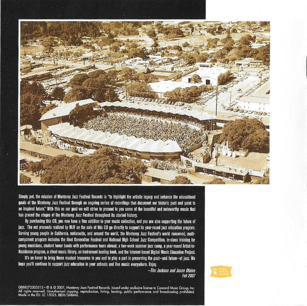 Sarah Vaughan : Live At The 1971 Monterey Jazz Festival (CD)