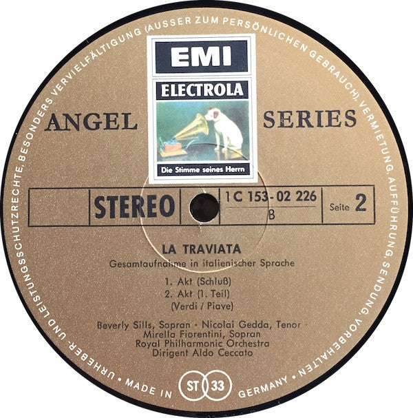 Giuseppe Verdi, Beverly Sills, Nicolai Gedda, Rolando Panerai, John Alldis Choir, Royal Philharmonic Orchestra Dirigent Aldo Ceccato : La Traviata (Box + 3xLP)