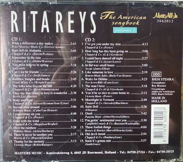 Rita Reys : The American Songbook Volume 1 (2xCD, Album)
