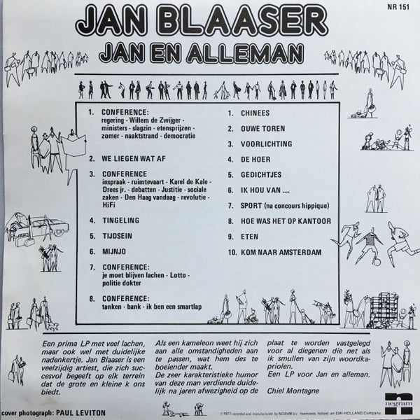 Jan Blaaser : Jan En Alleman (LP, Album)