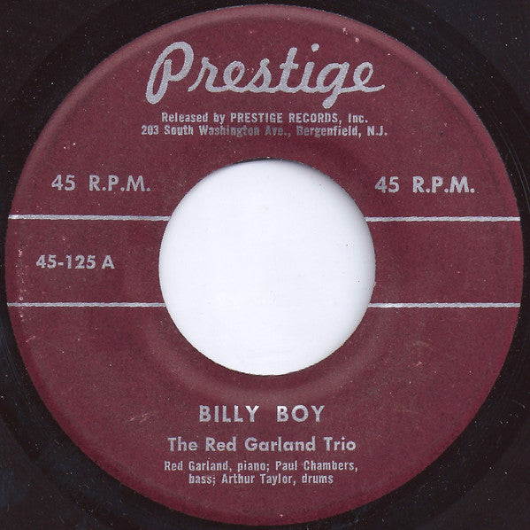 The Red Garland Trio : Billy Boy / Hey Now (7")