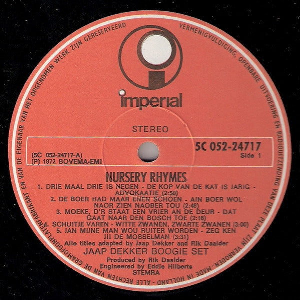 Jaap Dekker Boogie Set : Nursery Rhymes (LP, Album)