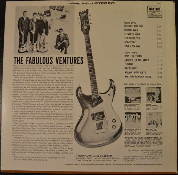 The Ventures : The Fabulous Ventures (LP, Album, RE)
