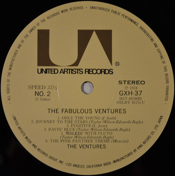 The Ventures : The Fabulous Ventures (LP, Album, RE)