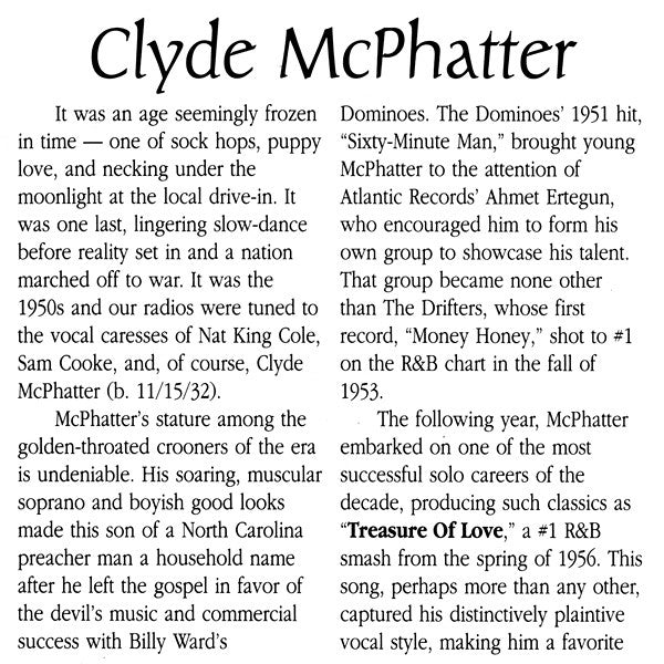 Clyde McPhatter : Treasure Of Love And Other Hits (CD, Comp)