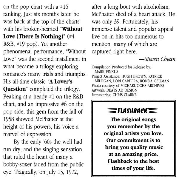 Clyde McPhatter : Treasure Of Love And Other Hits (CD, Comp)