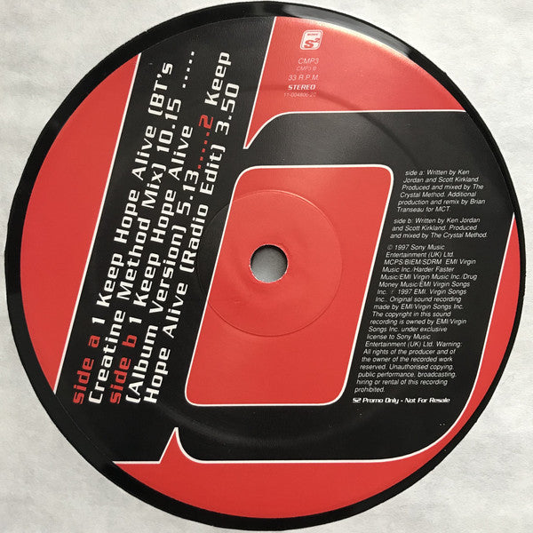 The Crystal Method : Keep Hope Alive (2x12", Promo)