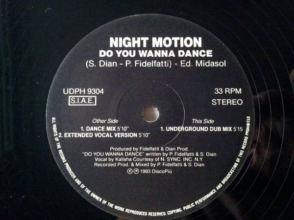 Night Motion : Do You Wanna Dance (12")