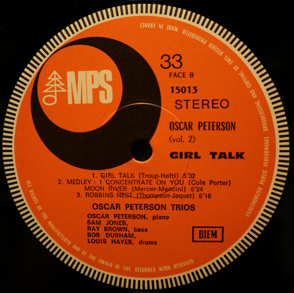 Oscar Peterson : Girl Talk (LP, Album, Comp, Gat)