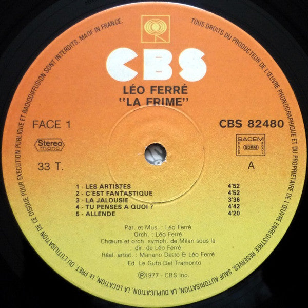 Léo Ferré : La Frime (LP, Album, Gat)
