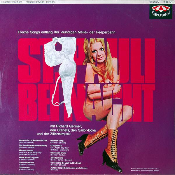 Richard Germer - Die Starlets - Sailor Boys - Zillertalmusik : St. Pauli Bei Nacht (LP, RE)