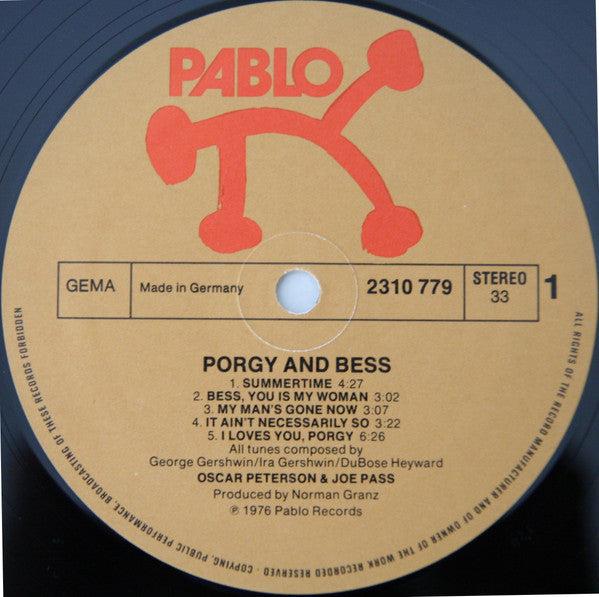 Oscar Peterson And Joe Pass : Porgy & Bess (LP, Album)