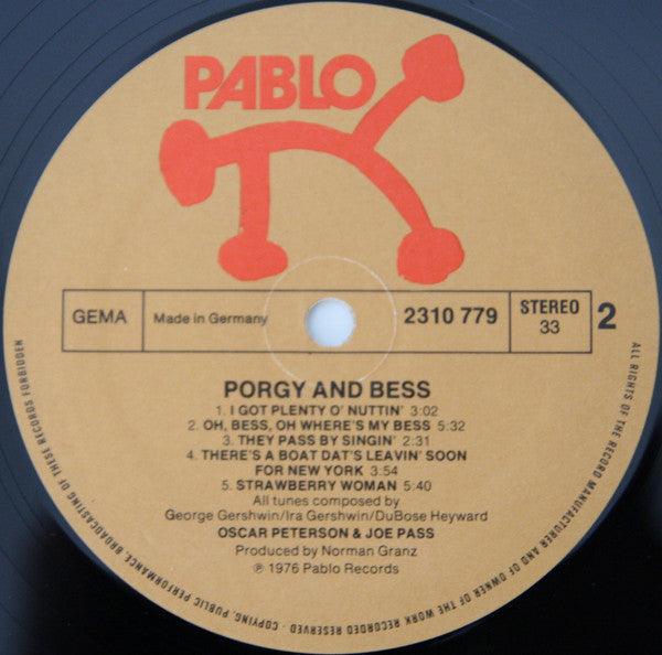 Oscar Peterson And Joe Pass : Porgy & Bess (LP, Album)