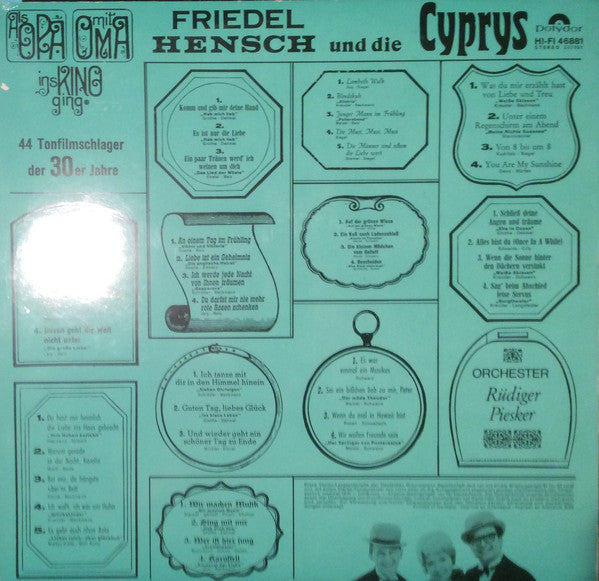 Friedel Hensch Und Die Cyprys : Als Opa Mit Oma Ins Kino Ging. 44 Tonfilmschlager Der 30er Jahre. (LP, Album)