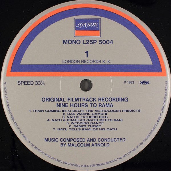 Malcolm Arnold : Nine Hours To Rama (LP, Mono, RE)