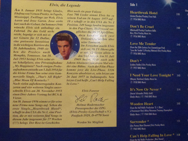 Elvis Presley : Elvis-The King (Die Hits Der Deutschen Charts) (LP, Comp)