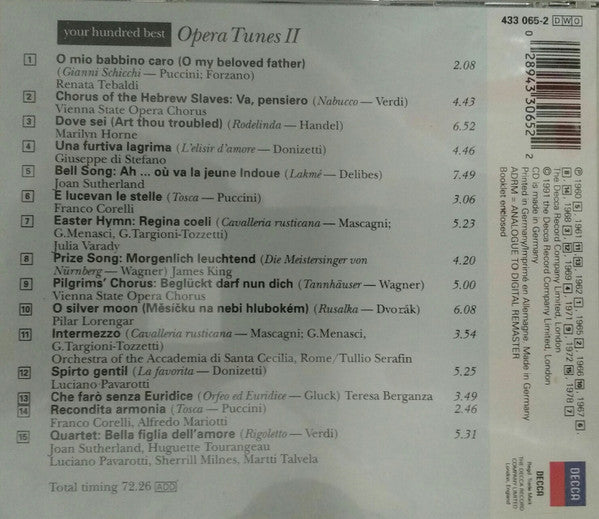 Various : Your Hundred Best Opera Tunes II (CD, Comp)