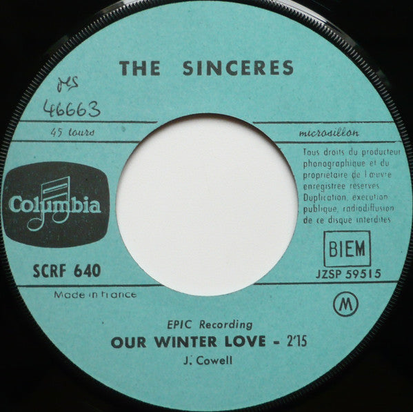 The Sinceres (3) : Kookie Ookie / Our Winter Love (7", Single)