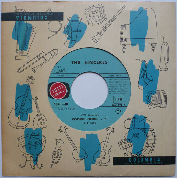 The Sinceres (3) : Kookie Ookie / Our Winter Love (7", Single)