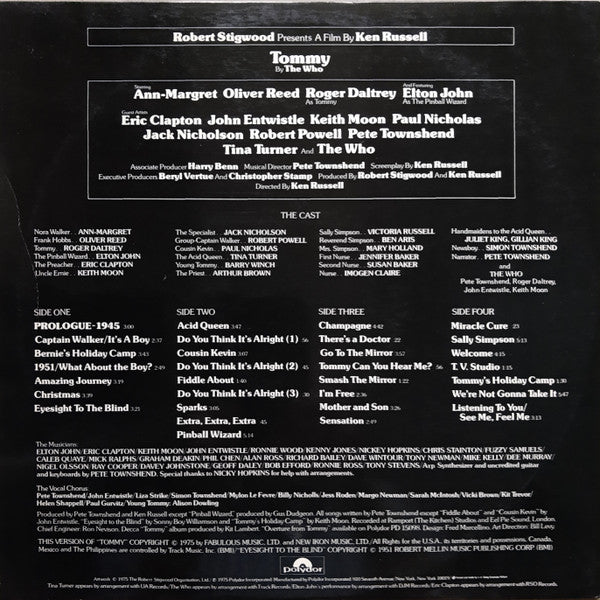 Various : Tommy (Original Soundtrack Recording) (2xLP, Album)