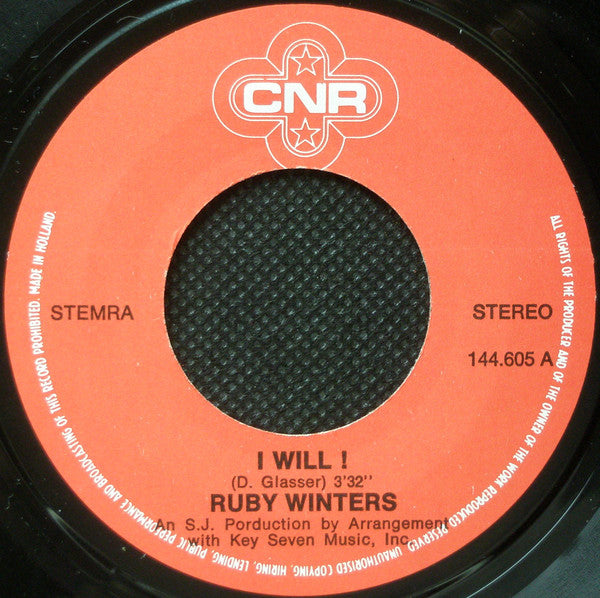 Ruby Winters : I Will ! (7", Single)