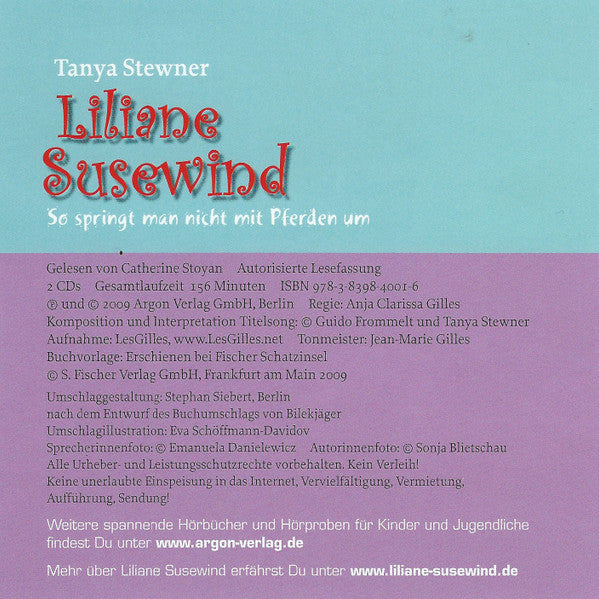 Tanya Stewner, Catherine Stoyan : Liliane Susewind - So Springt Man Nicht Mit Pferden Um (2xCD)