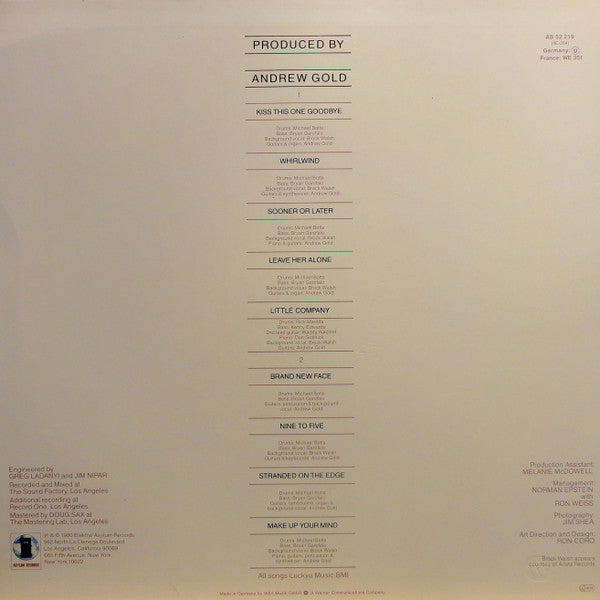 Andrew Gold : Whirlwind (LP, Album)