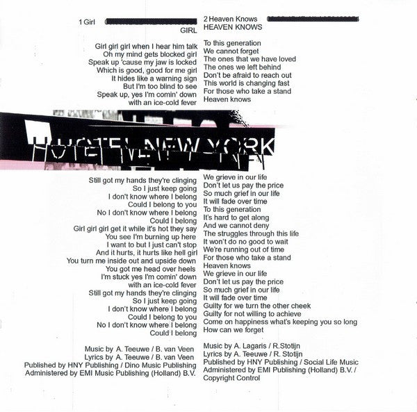 Anouk : Hotel New York (CD, Album, Enh, RE)