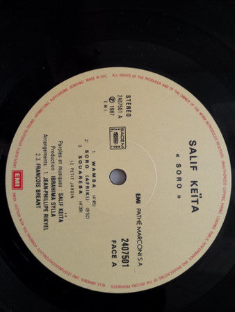 Salif Keita : Soro (LP, Album)