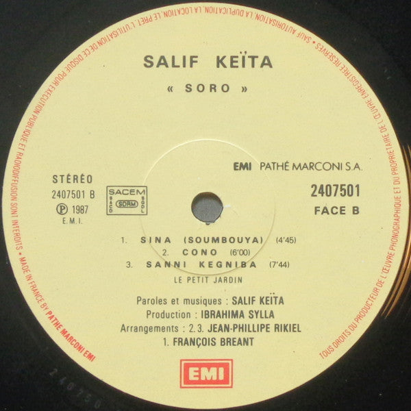 Salif Keita : Soro (LP, Album)
