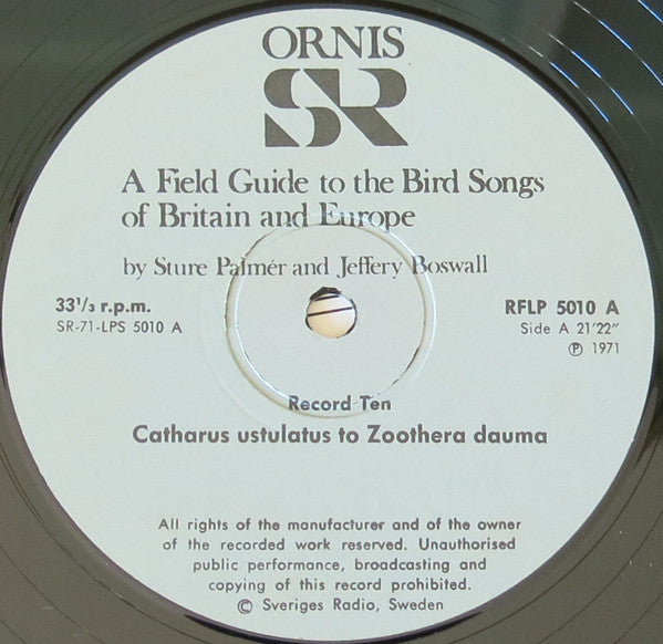 No Artist : The Peterson Field Guide To The Bird Songs Of Britain And Europe: Record 10 (LP)