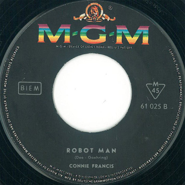 Connie Francis : Die Liebe Ist Ein Seltsames Spiel (7", Single, Mono)