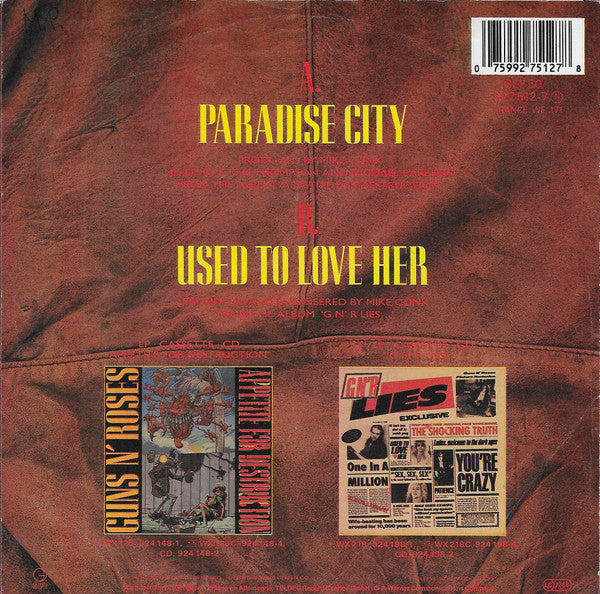 Guns N' Roses : Paradise City (7", Single)