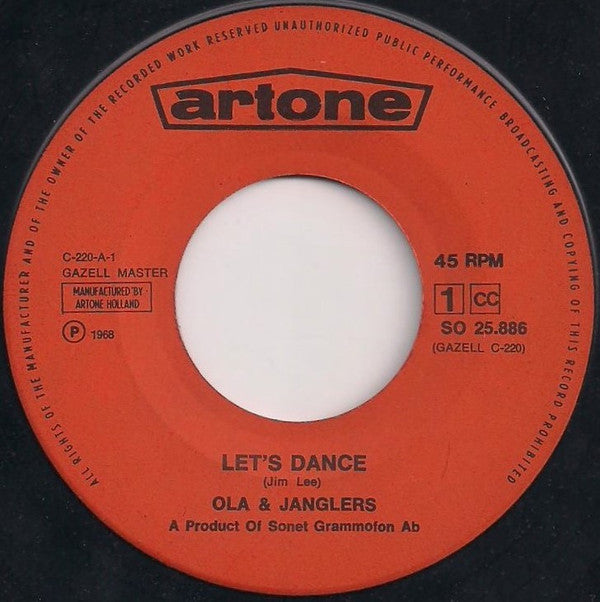 Ola & The Janglers : Let's Dance / Hear Me (7", Single)