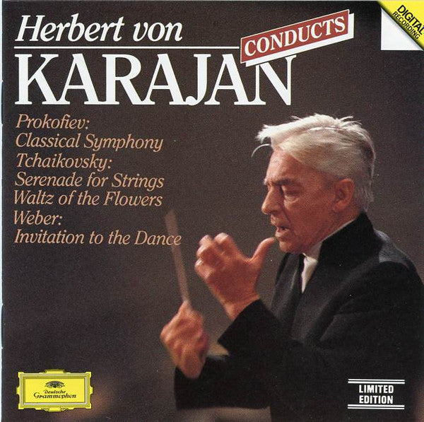 Herbert von Karajan - Sergei Prokofiev / Pyotr Ilyich Tchaikovsky / Carl Maria von Weber : Karajan Conducts / Serenade For Strings • Waltz Of The Flowers / Invitation To The Dance (CD, Comp, Ltd)
