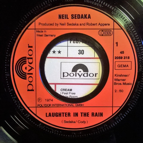 Neil Sedaka : Laughter In The Rain / A Little Lovin' (7", Single)