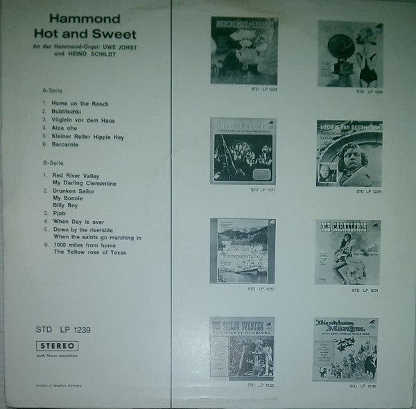 Uwe Johst Und Heino Schildt : Hammond Hot And Sweet (LP)