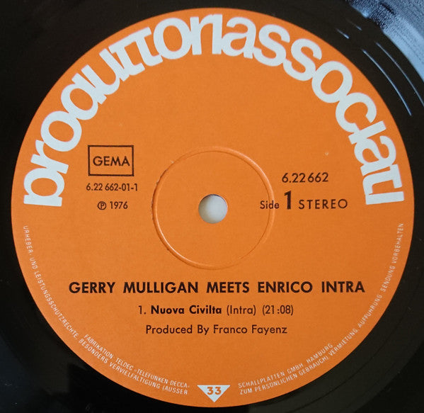 Gerry Mulligan Meets Enrico Intra : Gerry Mulligan Meets Enrico Intra (LP, Gat)