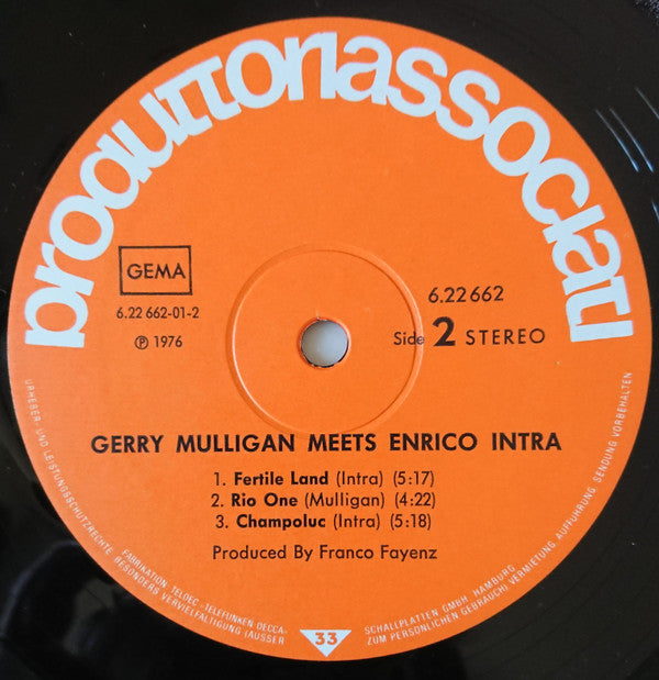 Gerry Mulligan Meets Enrico Intra : Gerry Mulligan Meets Enrico Intra (LP, Gat)