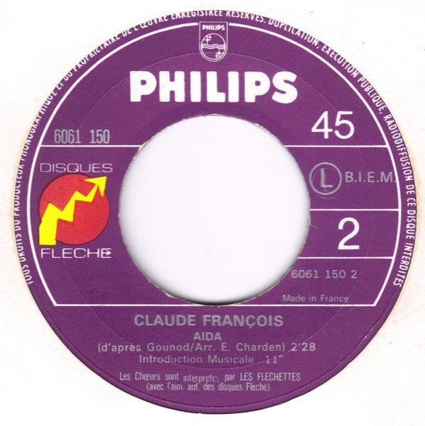 Claude François : C'est De L'eau, C'est Du Vent / Aïda (7", Single)